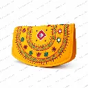 Embroidered Mustard Banjara Clutch.webp
